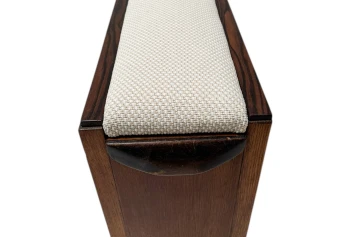 Art Deco Modernist Stool with De Ploeg fabric, 1920s